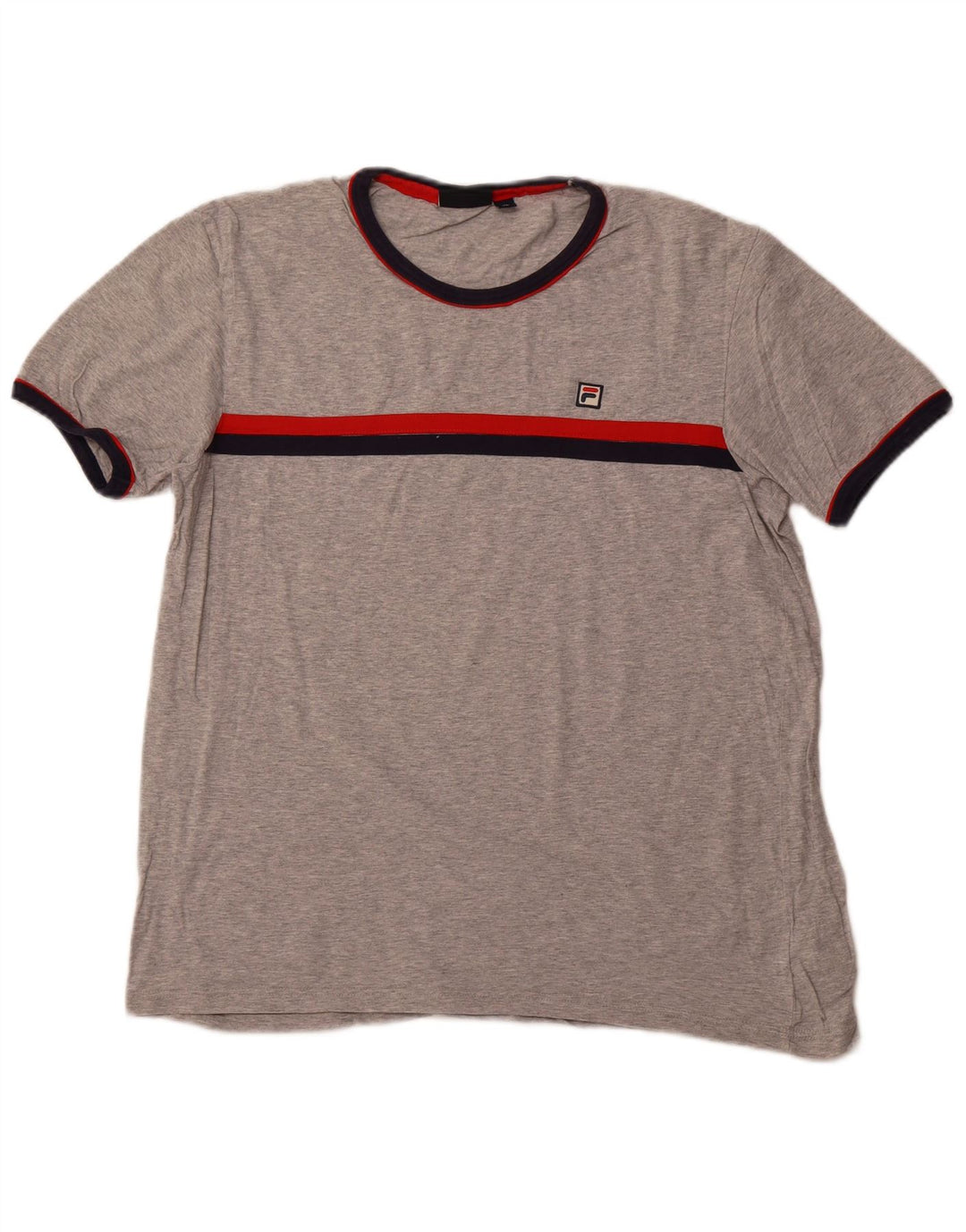 T-shirt damski FILA Top UK 18 XL, bawełniany w szare paski