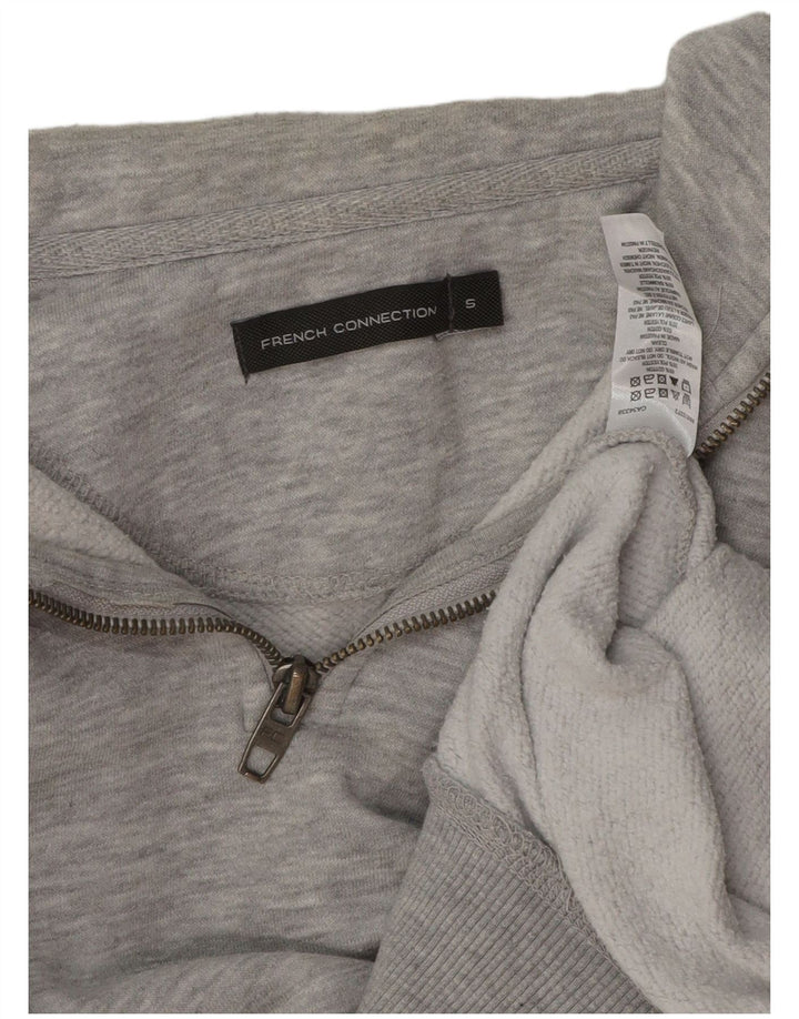 Męska bluza zapinana na zamek FRENCH CONNECTION, mała, szara, nakrapiana