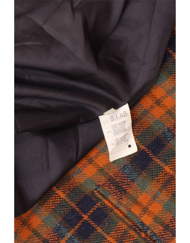 Damska marynarka zapinana na 2 guziki Caractere UK 10, mała, brązowa klasyczna kratka