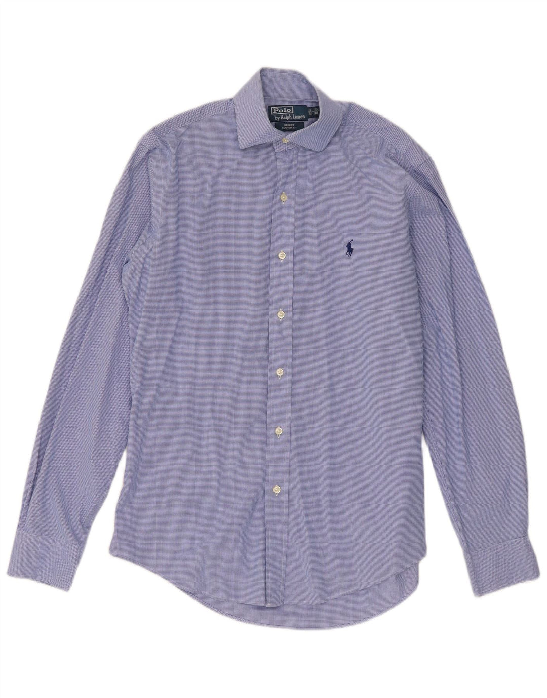 Koszula męska Polo Ralph Lauren Regent rozmiar 38 15, średnia niebieska kratka