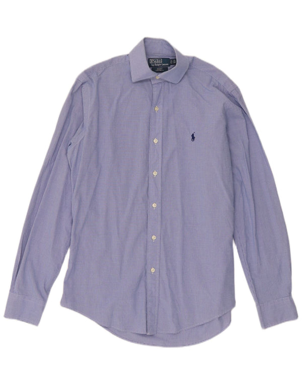 Koszula męska Polo Ralph Lauren Regent rozmiar 38 15, średnia niebieska kratka
