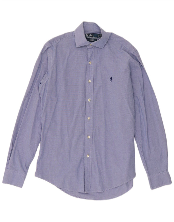 Koszula męska Polo Ralph Lauren Regent rozmiar 38 15, średnia niebieska kratka