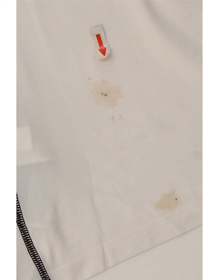 Męski T-shirt z grafiką Nike Dri Fit, duży, biały, poliestrowy