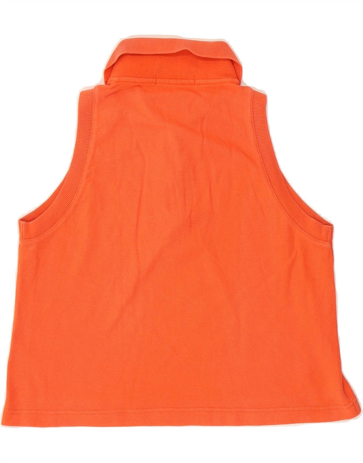 FILA Womens Sleeveless Polo Shirt IT42 Medium Orange Vintage Fila and Second-Hand Fila from Messina Hembry 