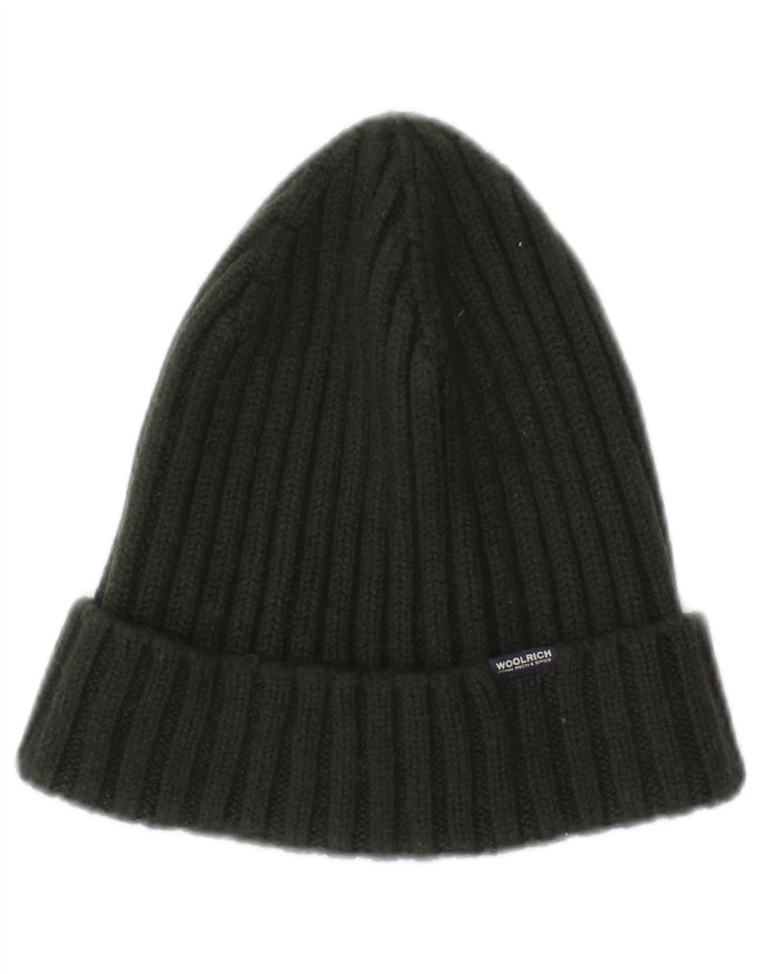 Damska czapka typu beanie Woolrich, duża, zielona wełna
