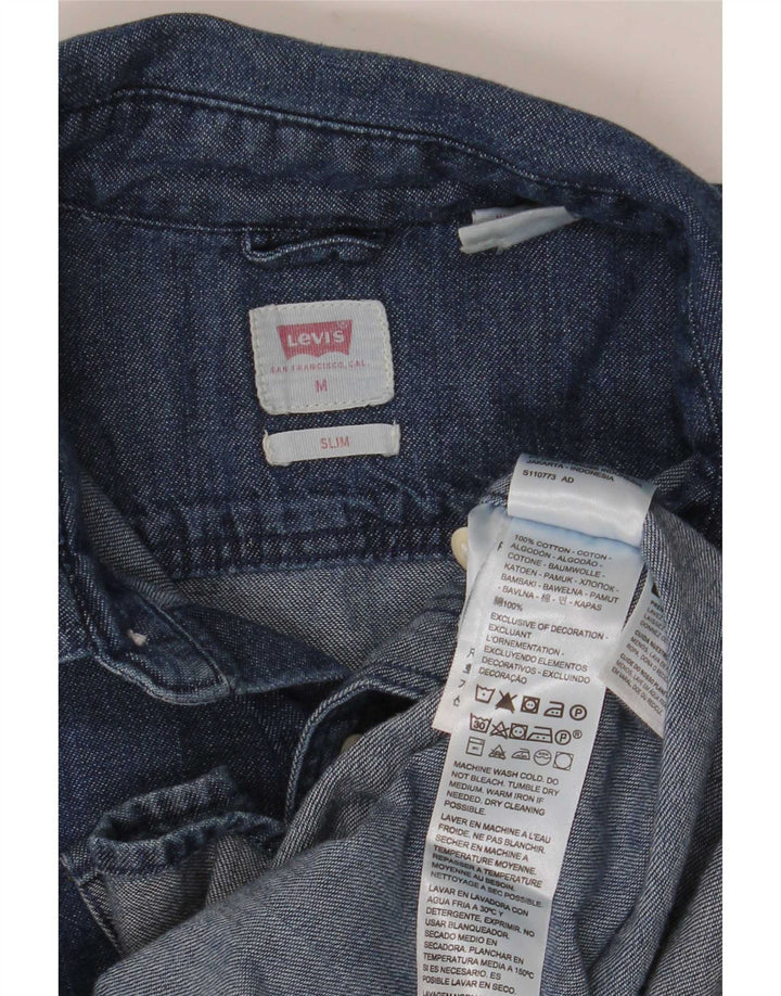 Męska koszula dżinsowa Levi's o dopasowanym kroju, średnioniebieska, bawełniana