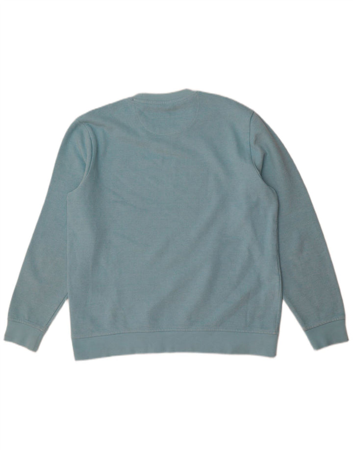 Crew Clothing Męska bluza sweterkowa Średni niebieski bawełniany