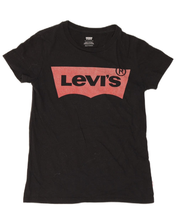 Damska koszulka z grafiką Levi's Top UK 2 2XS czarna