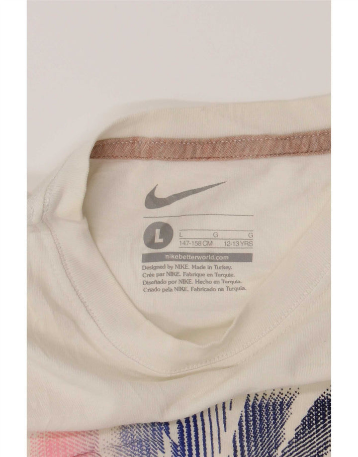 Chłopięcy T-shirt z grafiką Nike na 12-13 lat, duży, biały