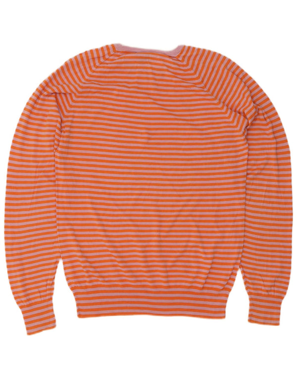 Damski sweter Paul Smith z dekoltem w łódkę, UK 14, średnie pomarańczowe paski