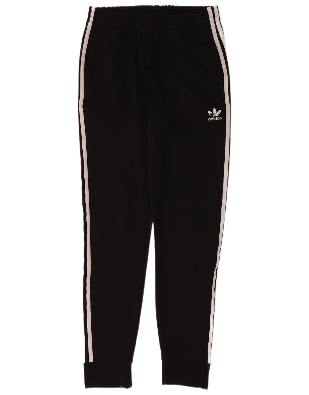 Męskie spodnie dresowe Adidas, małe, czarne, poliestrowe