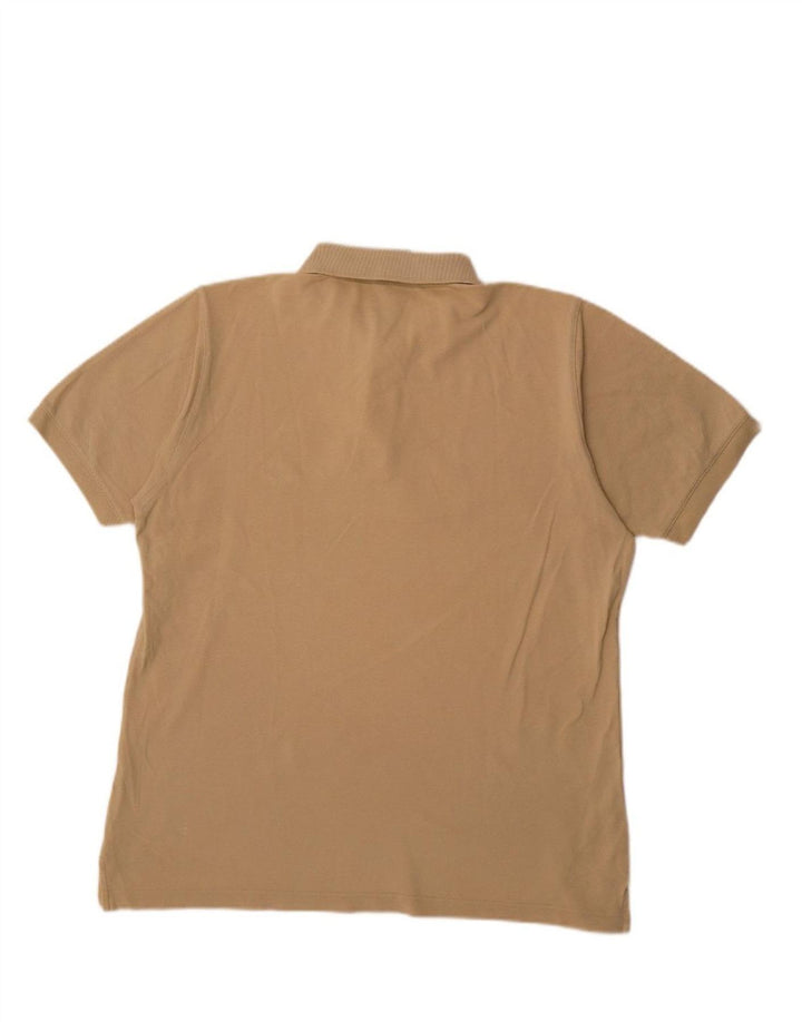ADIDAS Mens Polo Shirt Medium Beige Cotton