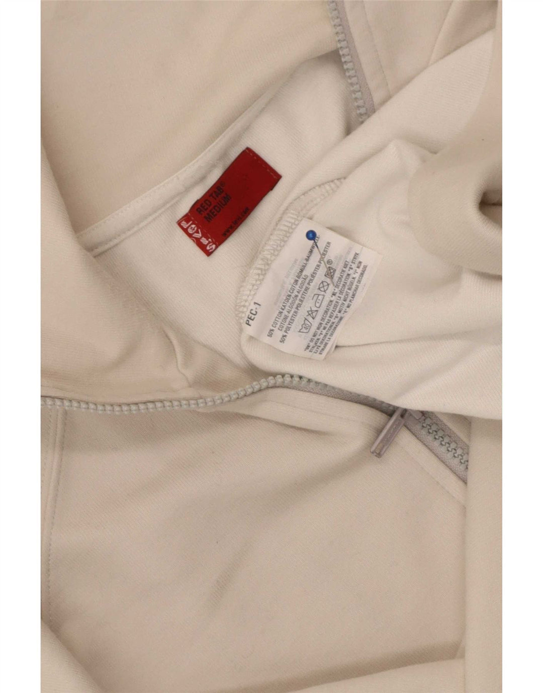 Męska kurtka dresowa Levi's, średnia, złamanej bieli, bawełniana