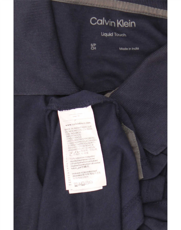 Męska koszulka polo Calvin Klein, mała, granatowa, bawełniana