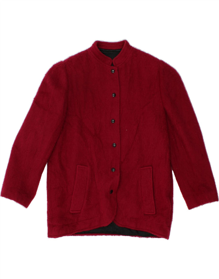 VINTAGE Womens Overcoat UK 14 Medium Red Vintage Vintage and Second-Hand Vintage from Messina Hembry 