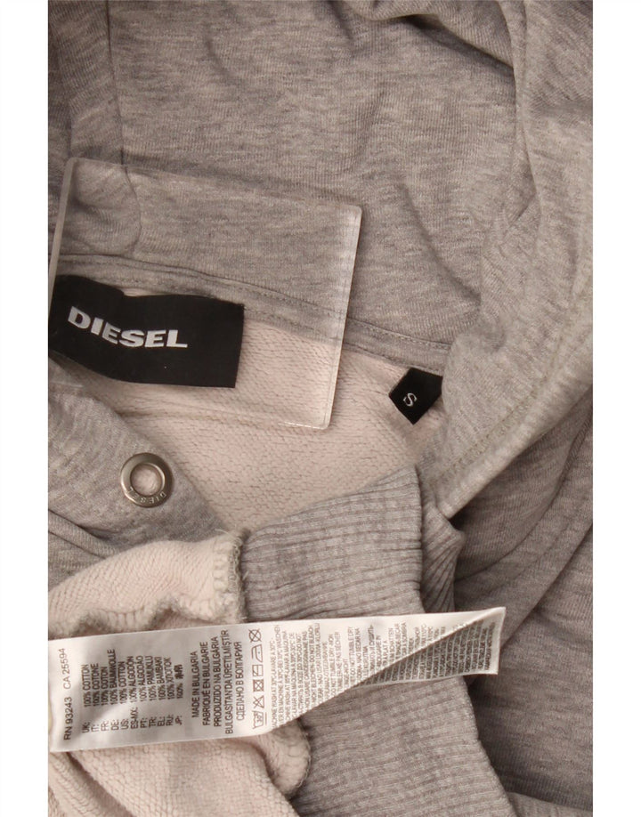Męski sweter z kapturem Diesel, mały, szary
