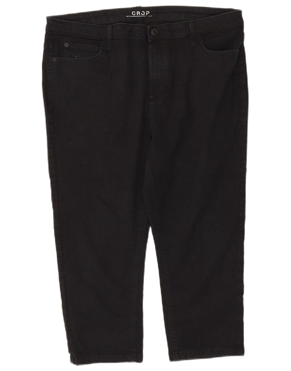 Spodnie damskie Marks & Spencer Straight Capri UK 18 XL W36 L20 Czarne