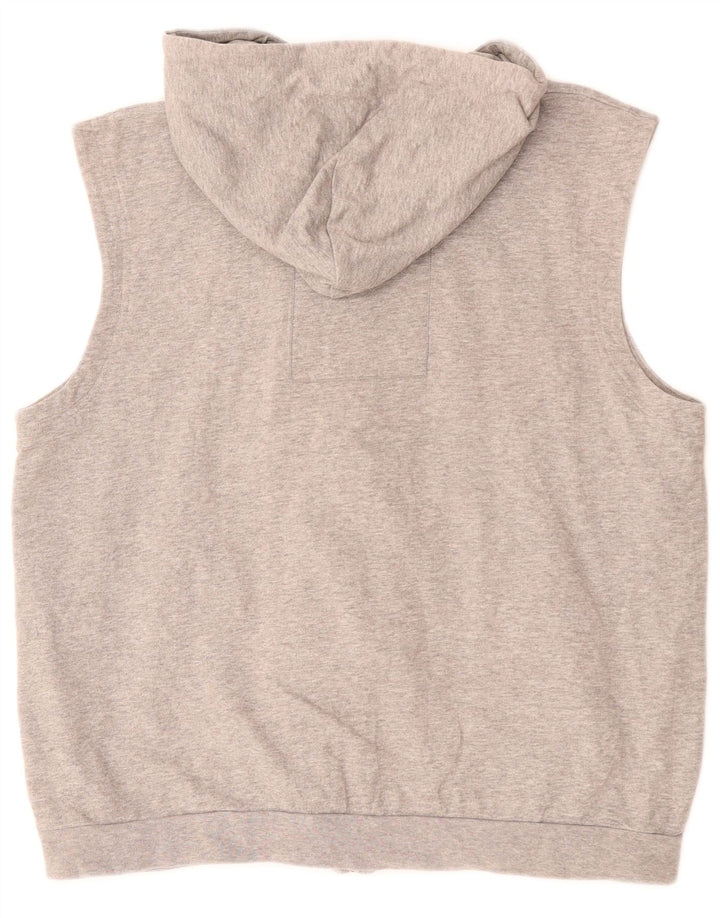 Męski sweter z kapturem i zamkiem NIKE bez rękawów, UK 39/41Średnioszary, bawełniany