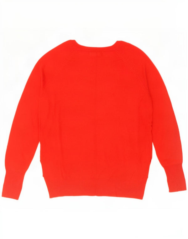 Damski sweter Zara z dekoltem w łódkę UK 10 Small Red Wiskoza