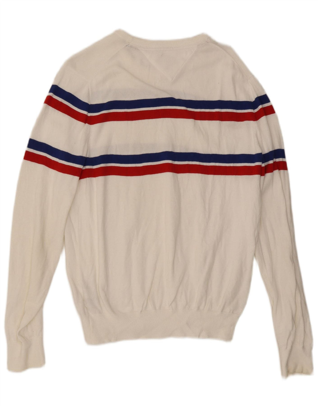 Męski sweter z okrągłym dekoltem Tommy Hilfiger w kolorze średniej bieli