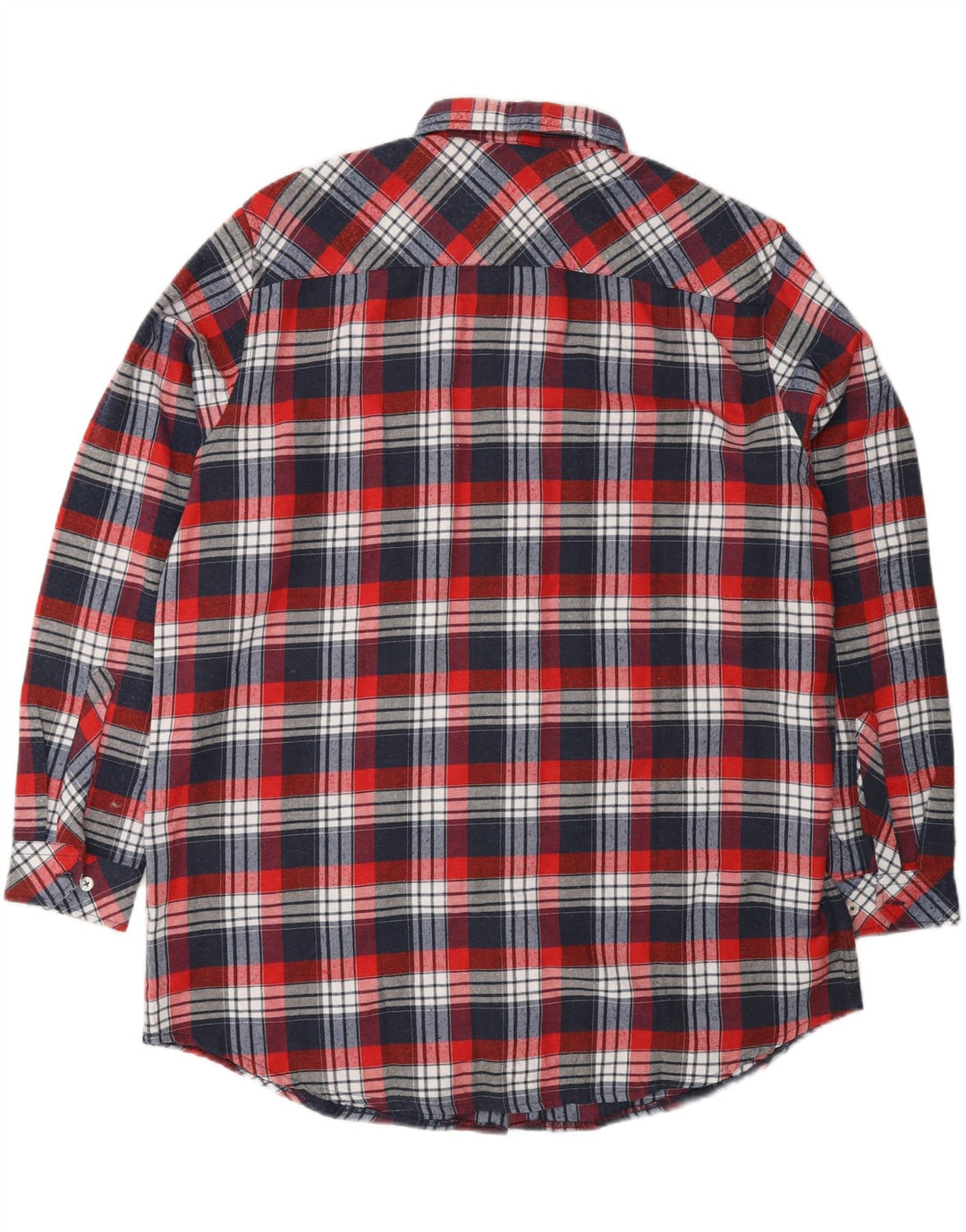 REWARD Męska koszula flanelowa UK 39/40, bawełniana w średnią czerwoną kratkę