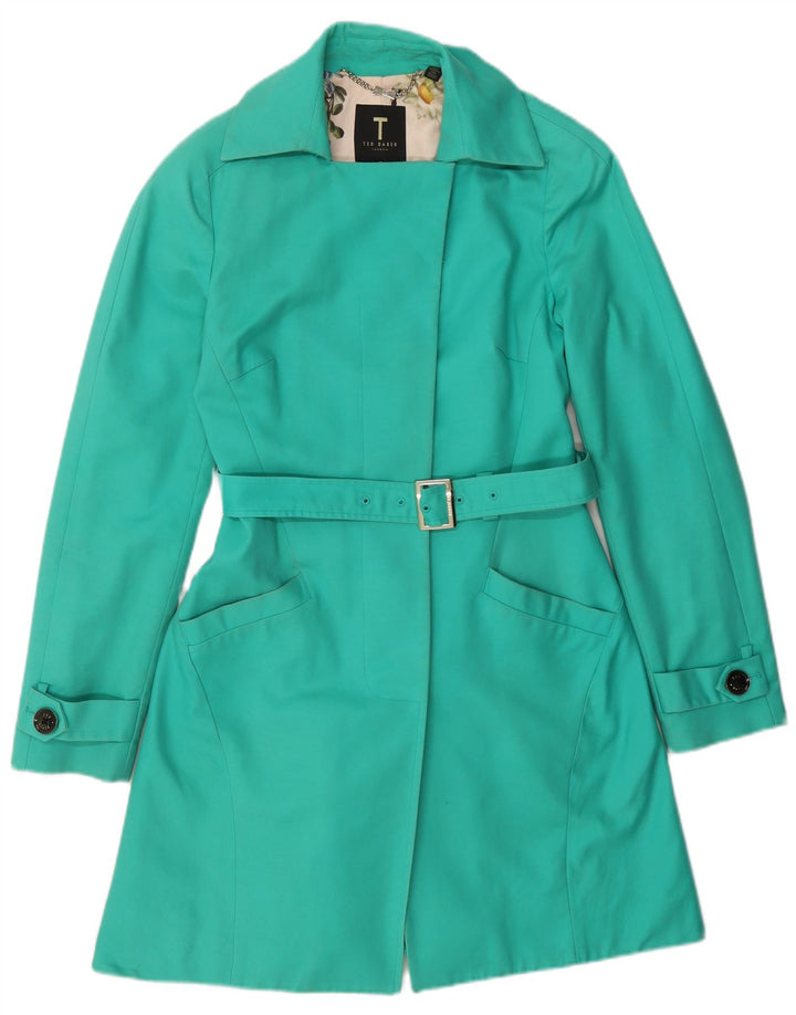 Damski trencz Ted Baker, rozmiar 2, mały, zielony, bawełniany
