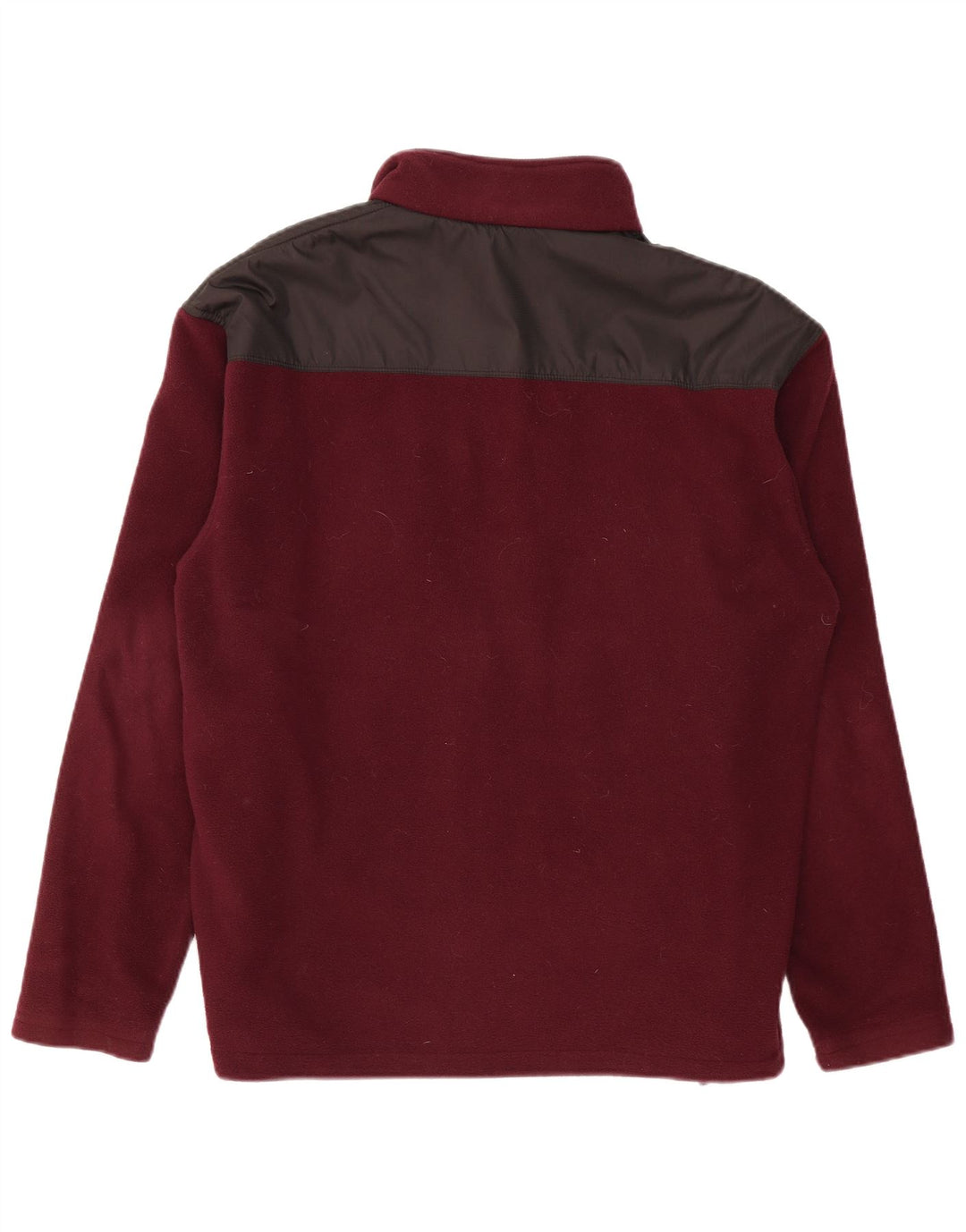 Męska kurtka polarowa REEBOK UK 42 XL, bordowy poliester z blokami kolorów