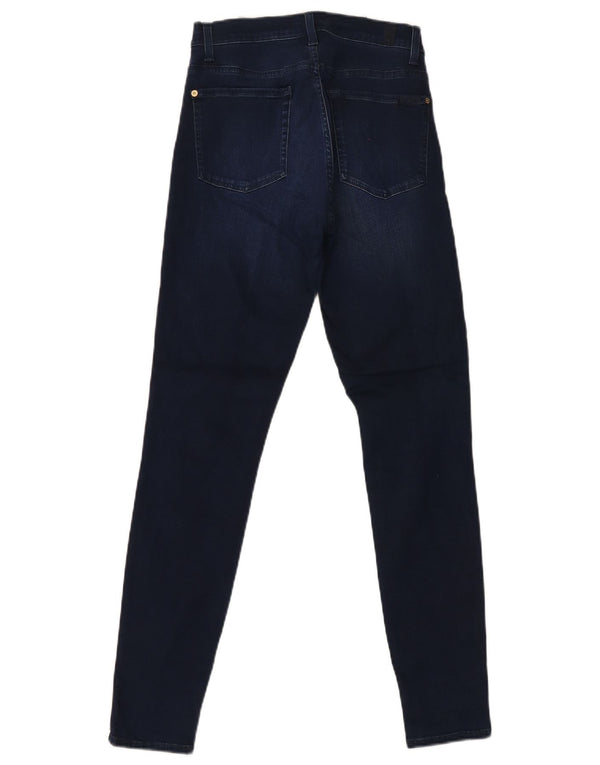 Damskie jeansy skinny 7 For All Mankind W28 L30 Granatowy modal