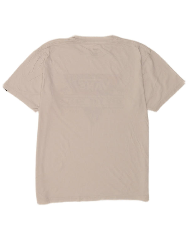 Męski T-shirt Vans o klasycznym kroju z grafiką, średniej wielkości, biały, bawełniany