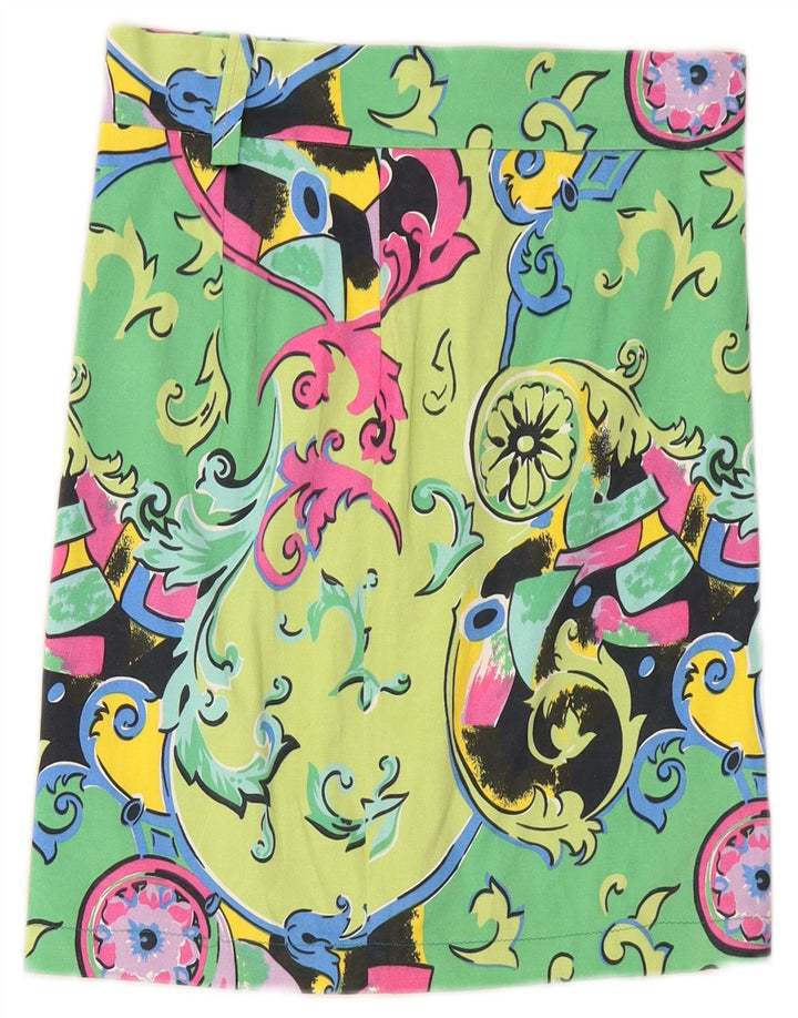 Prosta spódnica damska VINTAGE W26 Small Green Paisley