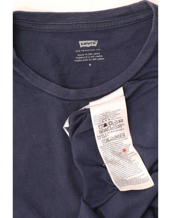 Męski T-shirt z grafiką Levi's, średni, granatowy, bawełniany