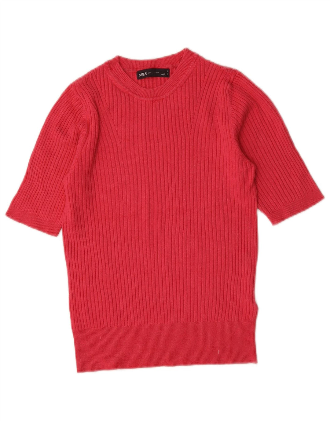 Marks & Spencer Damski sweter z okrągłym dekoltem, UK 8, mały, różowy
