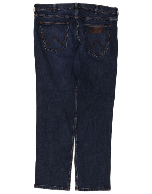 Wrangler Męskie Greensboro Straight Jeans W35 L32 Granatowa bawełna