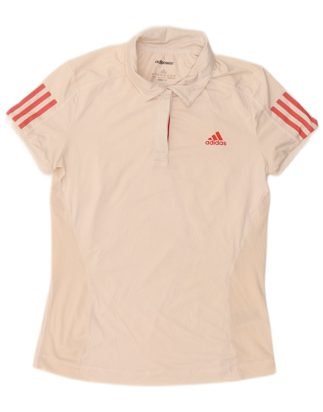 Damska koszulka polo Adidas Climacool UK 12/14 Średni biały poliester