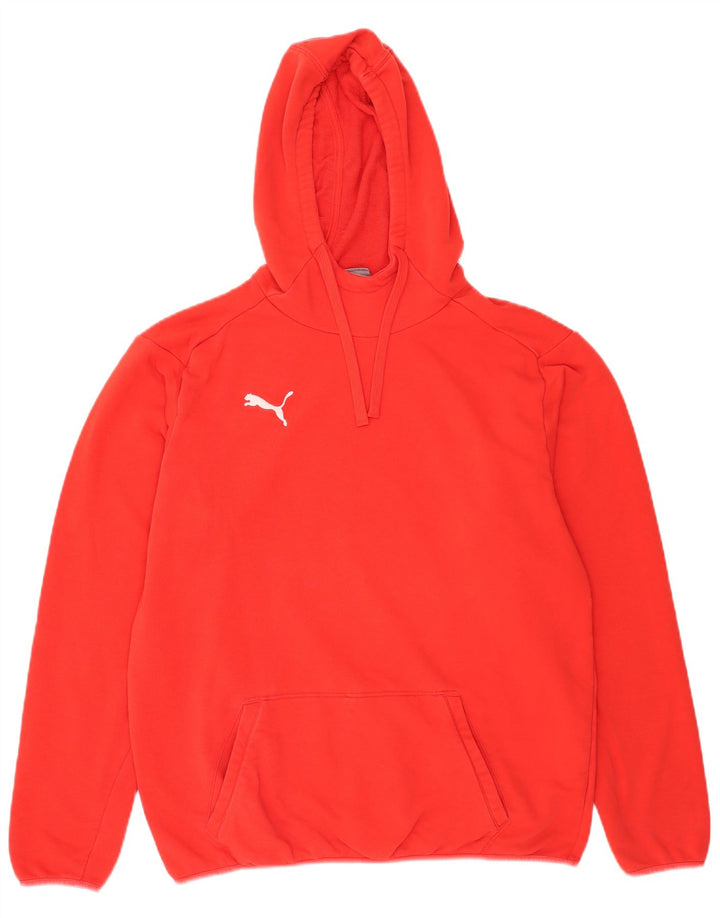 Męski sweter z kapturem Puma, duży, czerwony, bawełniany