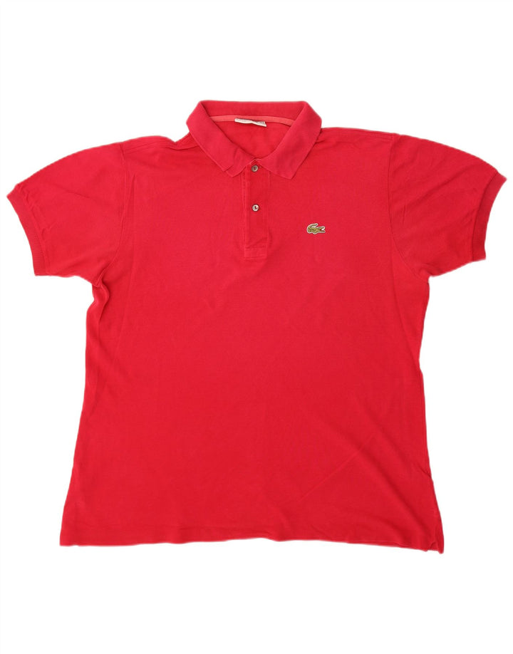 Męska koszulka polo Lacoste, duża, czerwona, bawełniana