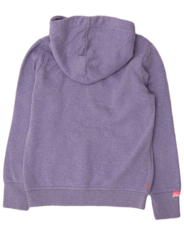 Damski sweter z kapturem Superdry, UK 14, średni fiolet, bawełna