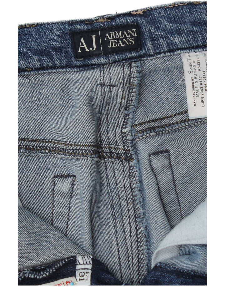Damskie jeansy Bootcut Armani W31 L30 Niebieskie bawełniane