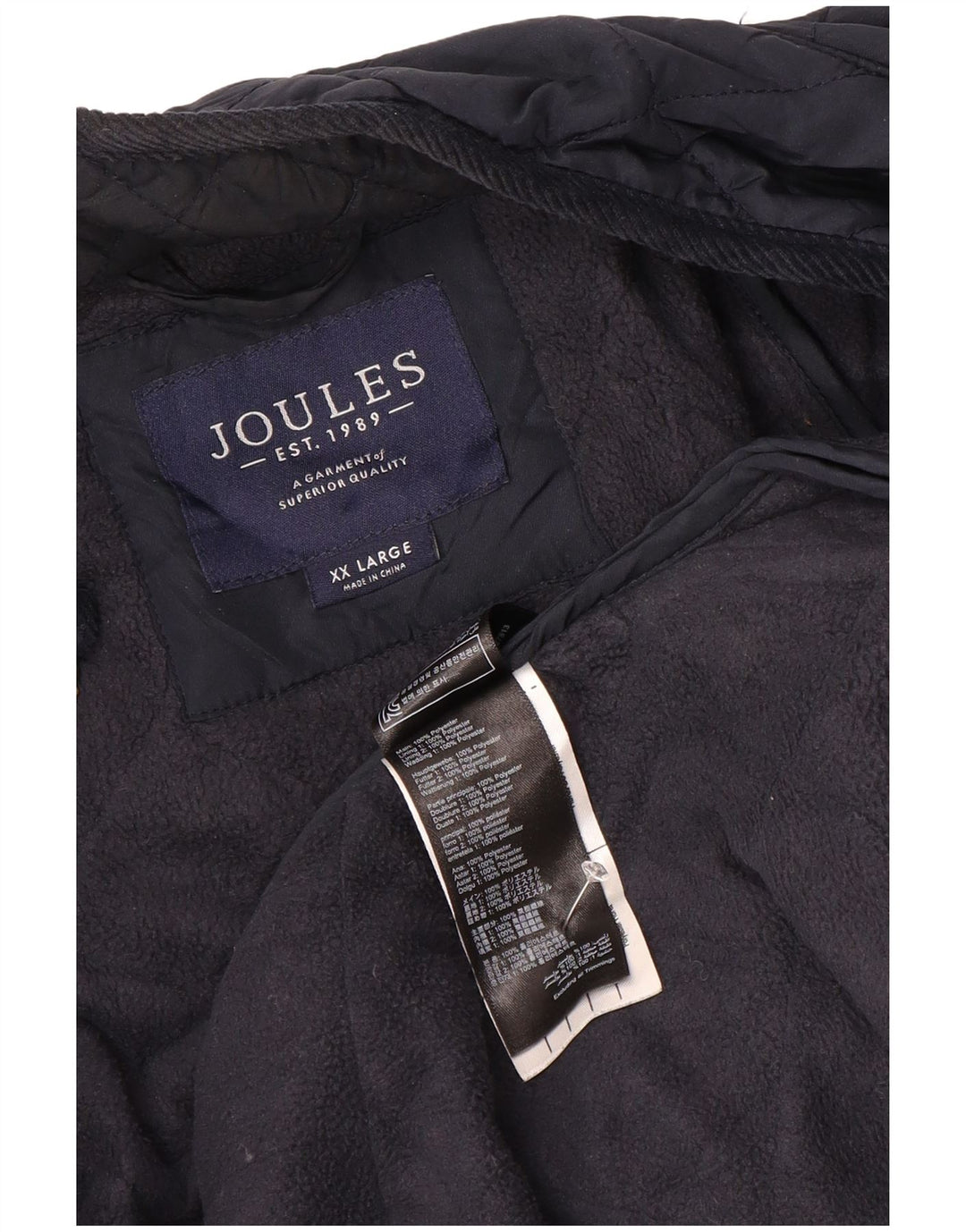 Męska pikowana kurtka Joules UK 44 2XL Granatowy poliester