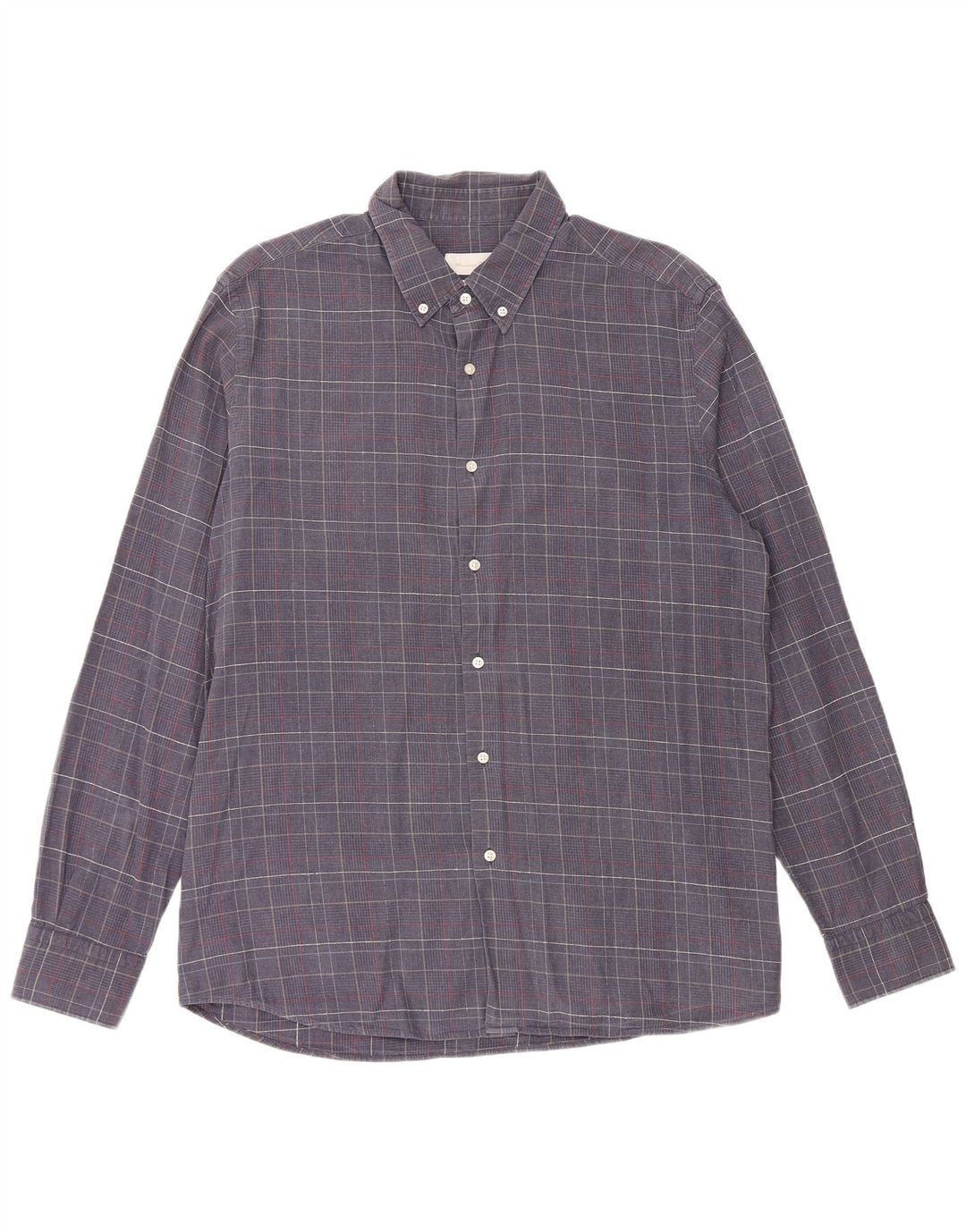 Koszula męska MASSIMO DUTTI XL, bawełniana w pepitkę, granatowa