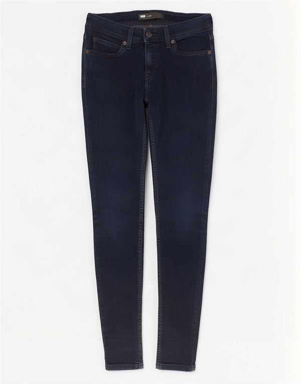 Damskie jeansy skinny Levi's W25 L30 Granatowa bawełna