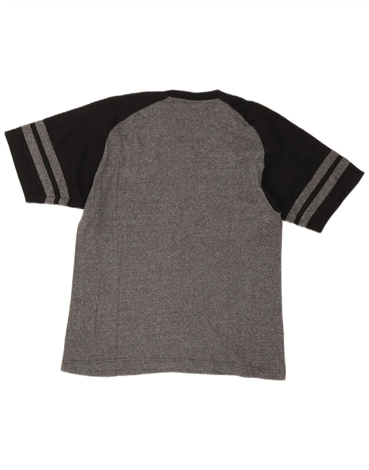 T-shirt męski Champion, bawełniany, średnioszary, z blokami kolorów