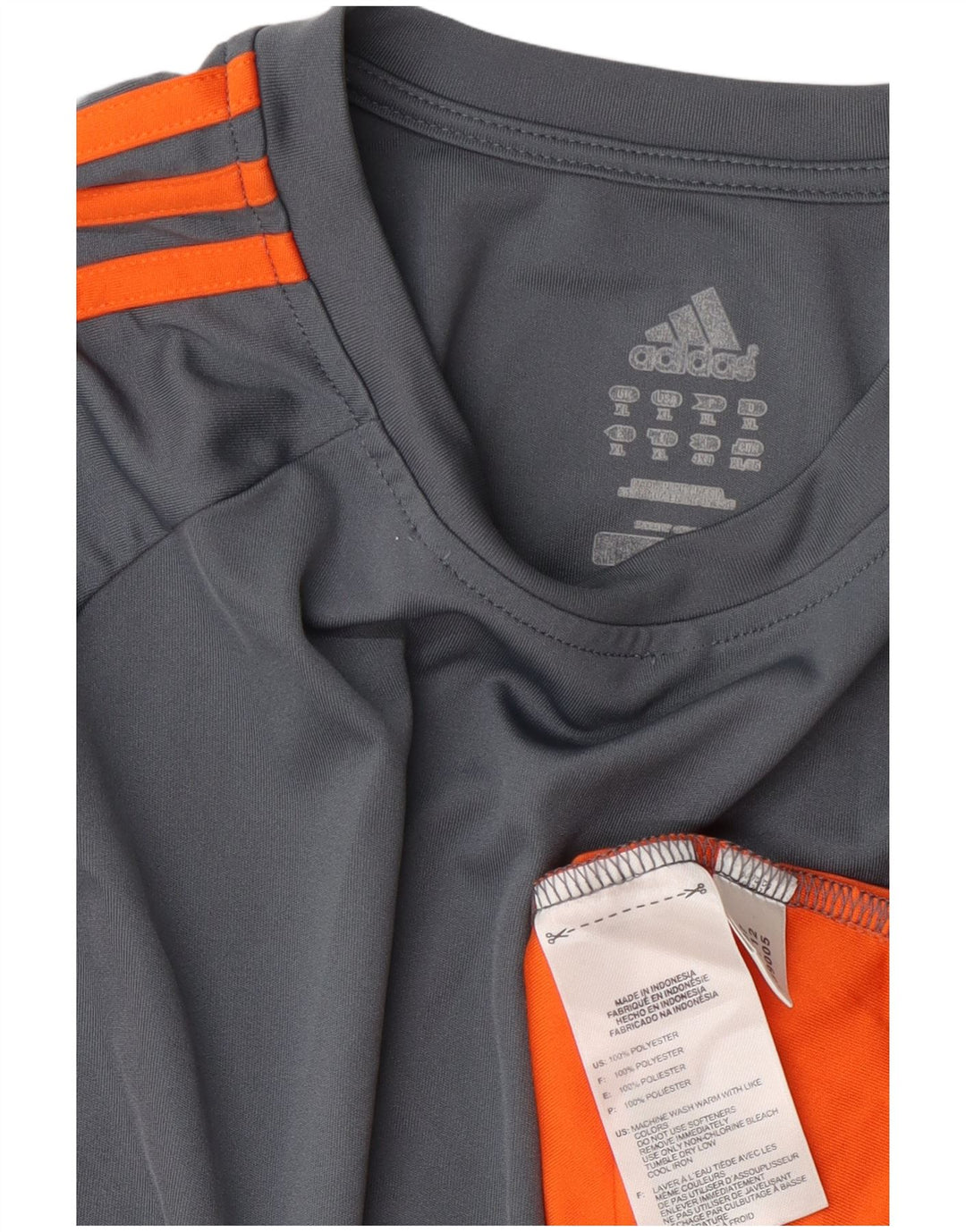 Adidas Męska koszulka Climacool Top XL Szary poliester z blokami kolorów