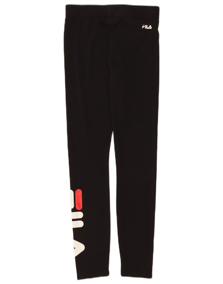 Damskie legginsy Fila Graphic UK 8 Small, czarny poliester