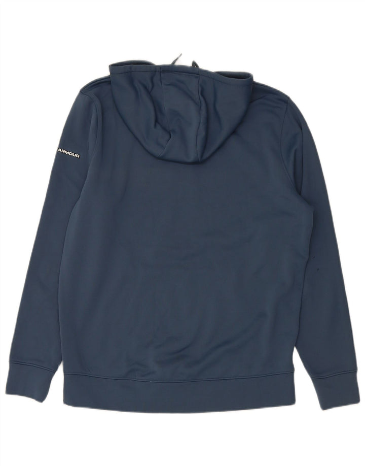 UNDER ARMOUR Mens Graphic Hoodie Jumper Medium Blue Polyester