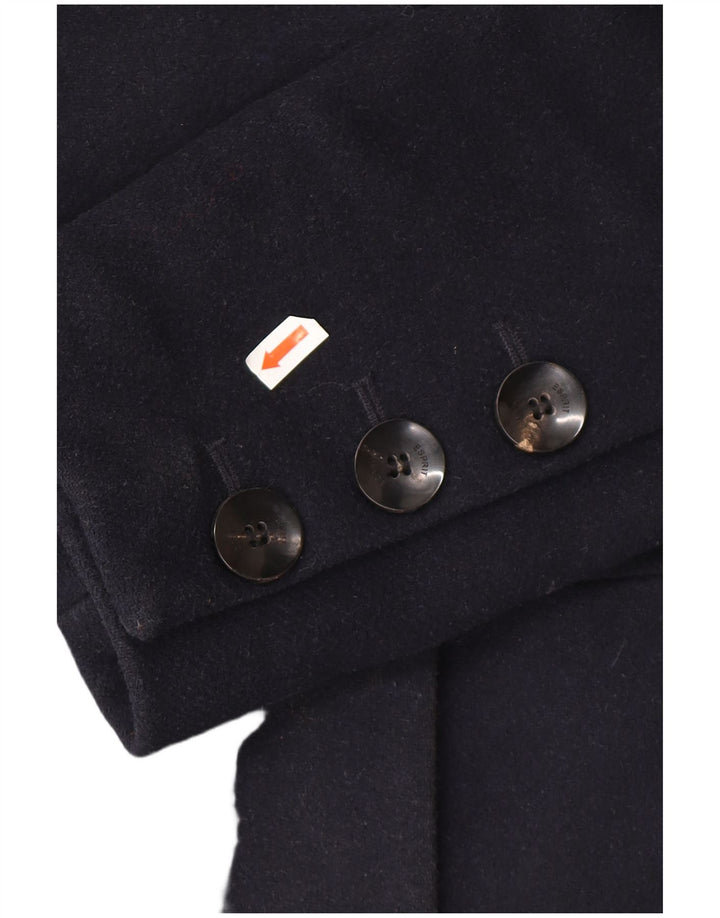 Damski płaszcz z kapturem Esprit UK 16, duży granatowy poliester