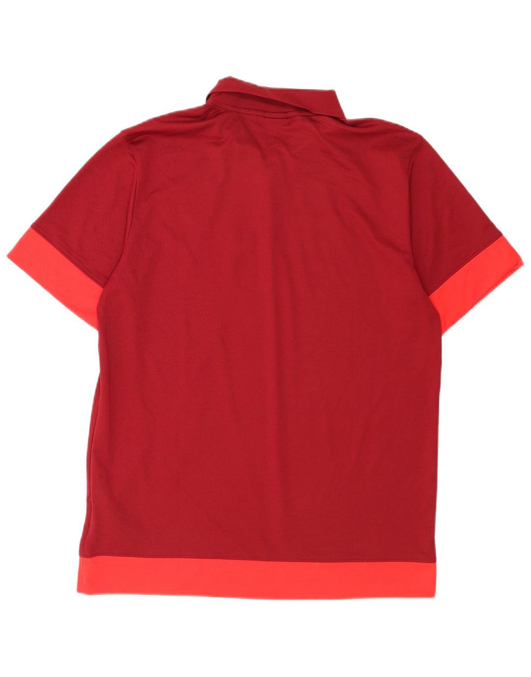 Męska koszulka polo Nike Dri Fit, duża, czerwona, poliestrowa z blokami kolorów