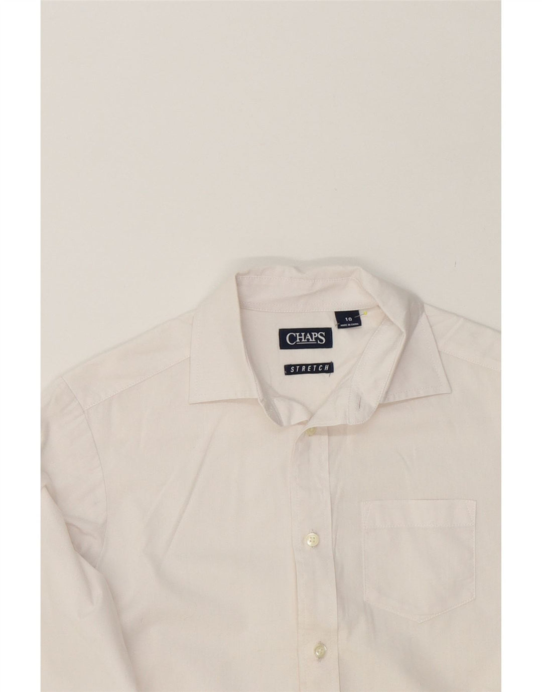 CHAPS Boys Shirt 9-10 Years White Cotton Vintage Chaps and Second-Hand Chaps from Messina Hembry 
