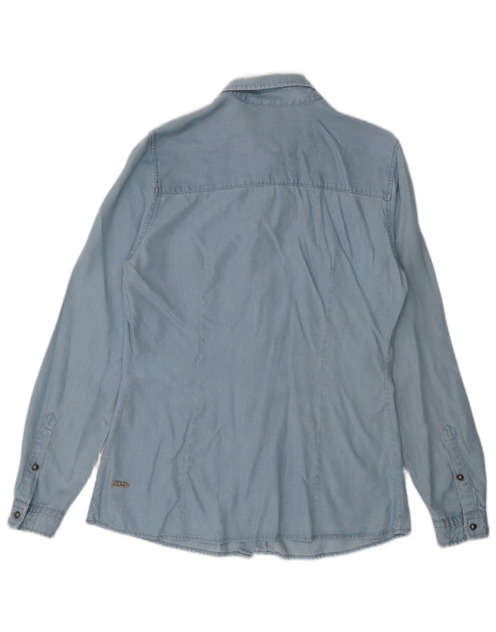 Damska koszula oversize Hugo Boss UK 6 XS, niebieska z lyocellu