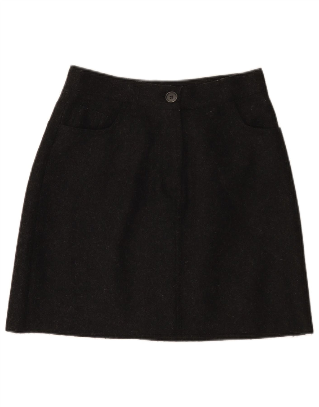 Damska spódnica w kształcie litery A VINTAGE IT 42 Medium W26 Czarna wełna